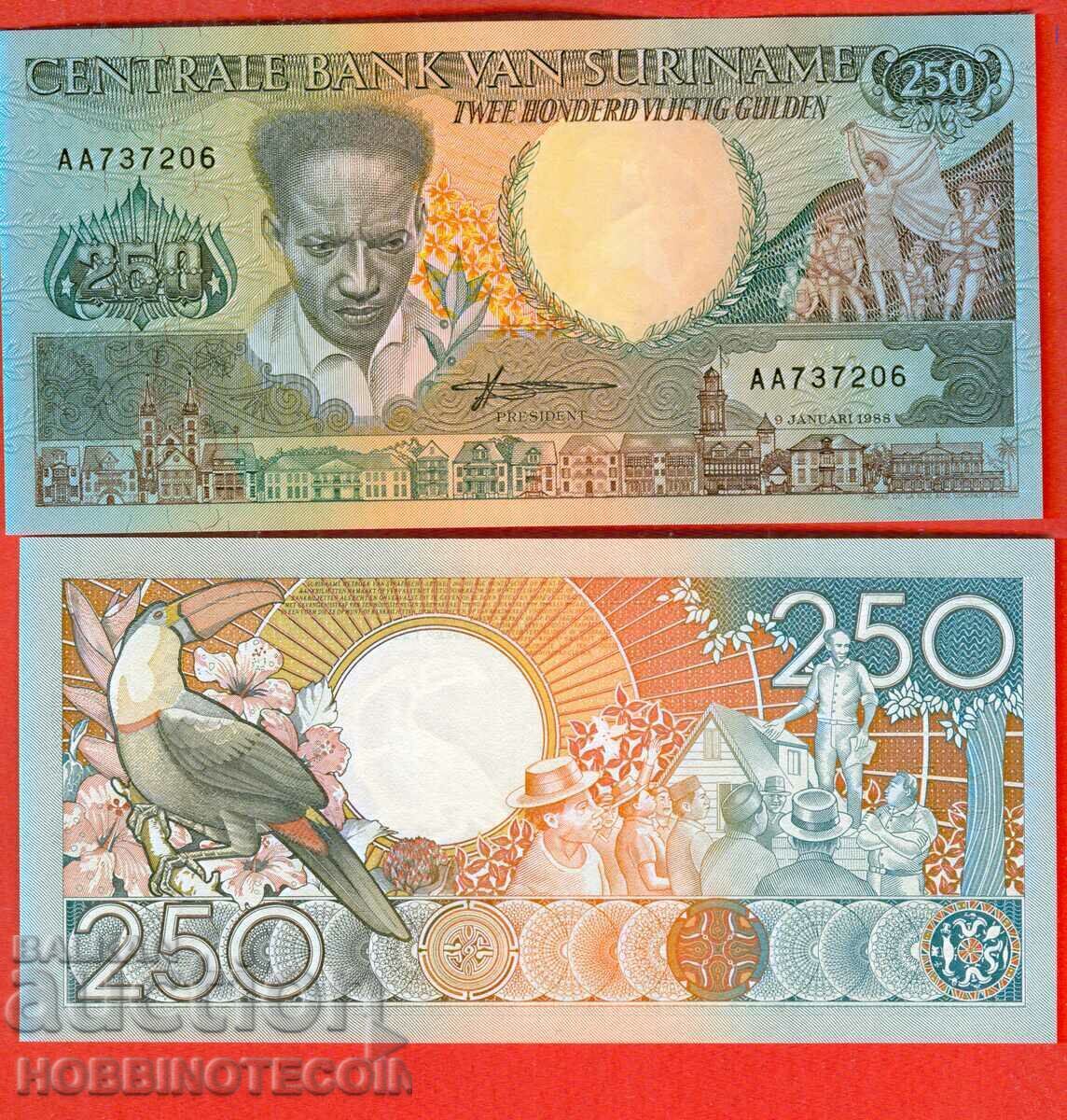 SURINAME SURINAME 250 Gulden issue issue 1988 NEW UNC SURINAME SURINAME 250 Gulden issue issue 1988 NEW UNC