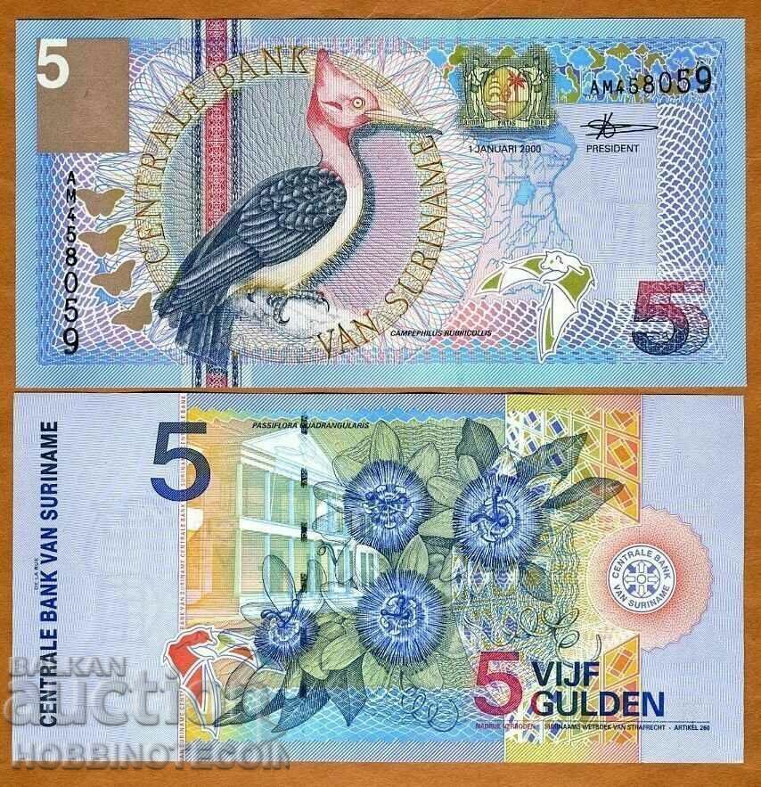 SURINAME SURINAME 5 Guilder issue - issue 2000 NEW UNC