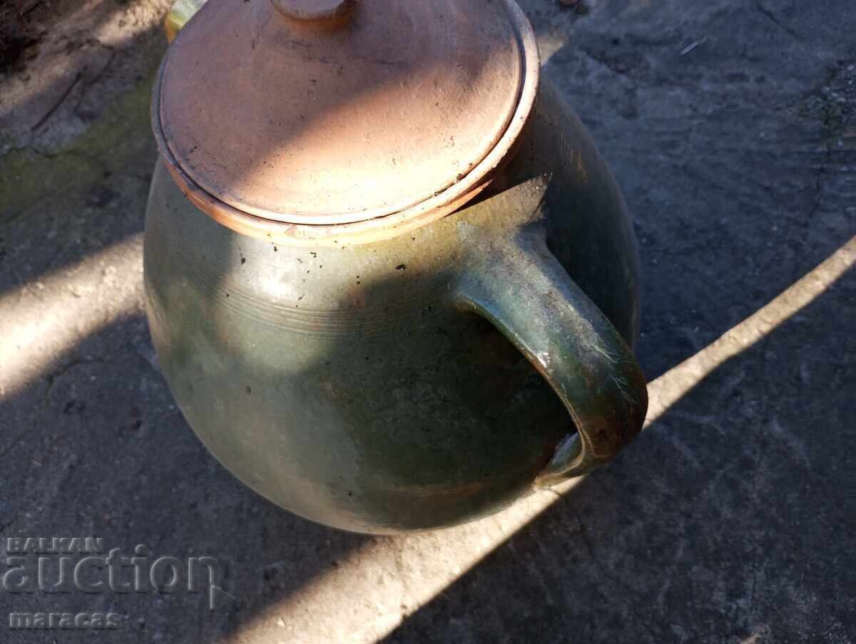 Old ceramic jar with lid with price 59.00 BGN | € 30.17 Old ceramic jar with lid with price 59.00 BGN | € 30.17