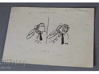 Vasil Penchev desen proiect de caricatură în zorii comunismului