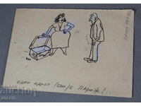 Vasil Penchev desenând caricaturi un idiot a fost la Paris