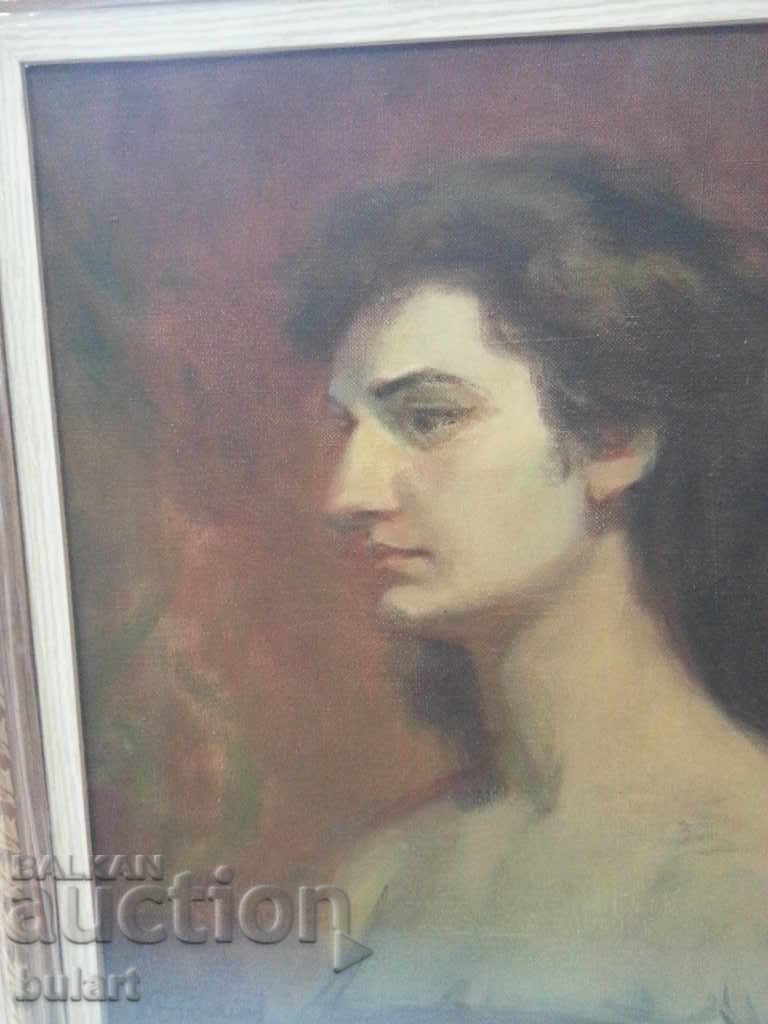 Аукцион Картина "Портрет" Димитър Вълканов. Масло. Идентификация Аукцион Картина "Портрет" Димитър Вълканов. Масло. Идентификация