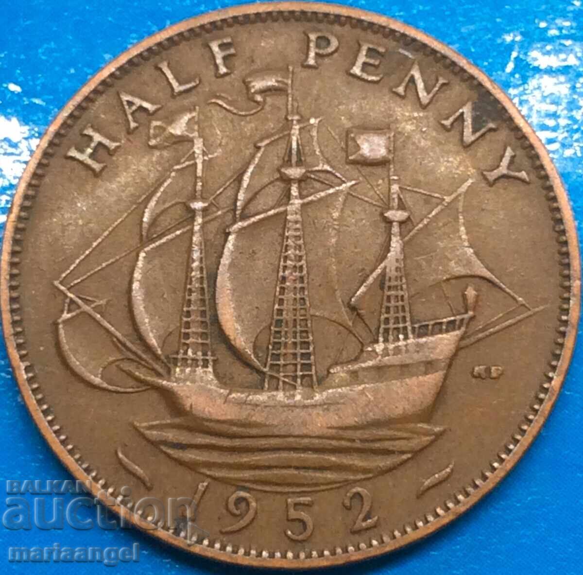 Great Britain 1/2 penny 1952 George VI bronze