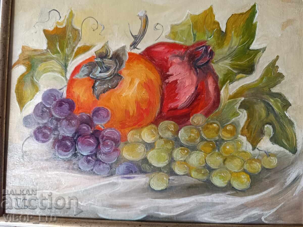Auction artist/painting "STILL LIFE"/oil/canvas/frame/signature Auction artist/painting "STILL LIFE"/oil/canvas/frame/signature