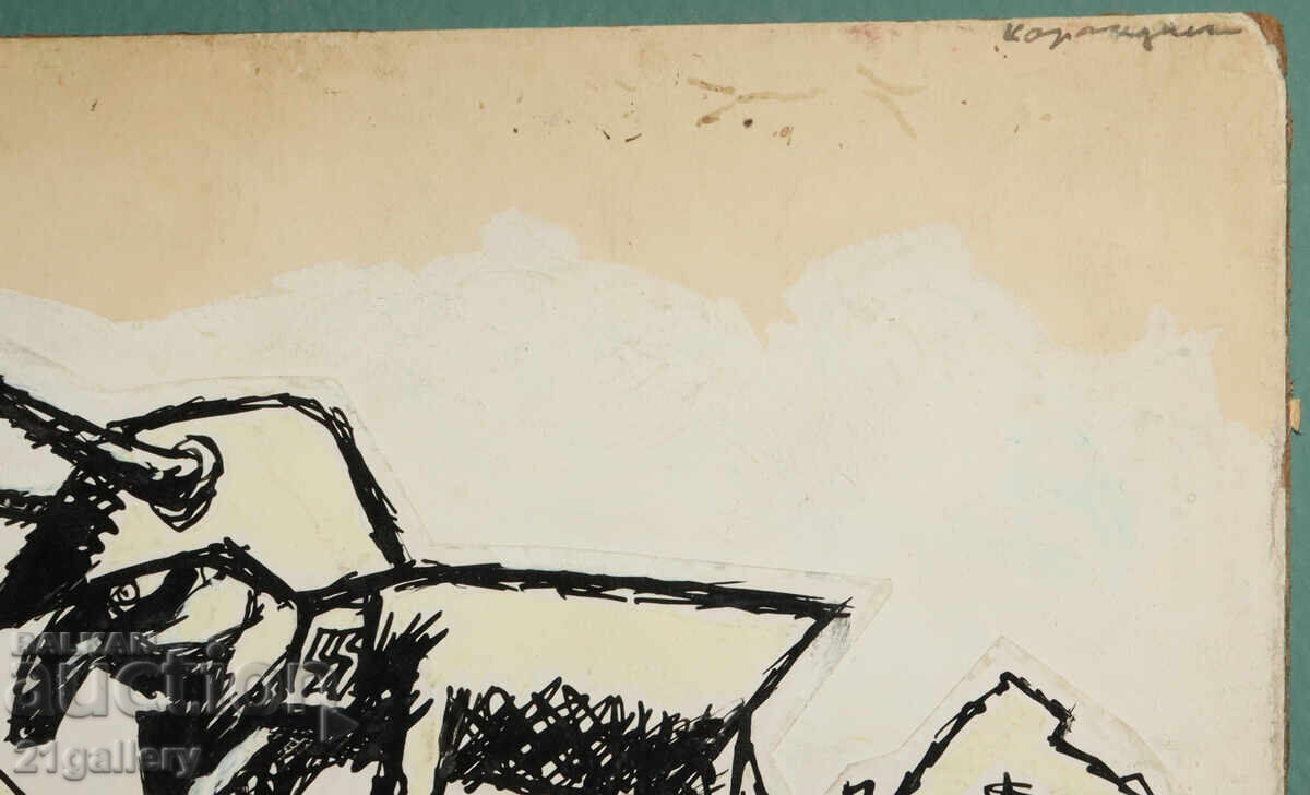 Tsvetan Tsekov Karandash (1924-2010) caricature / ink - 5