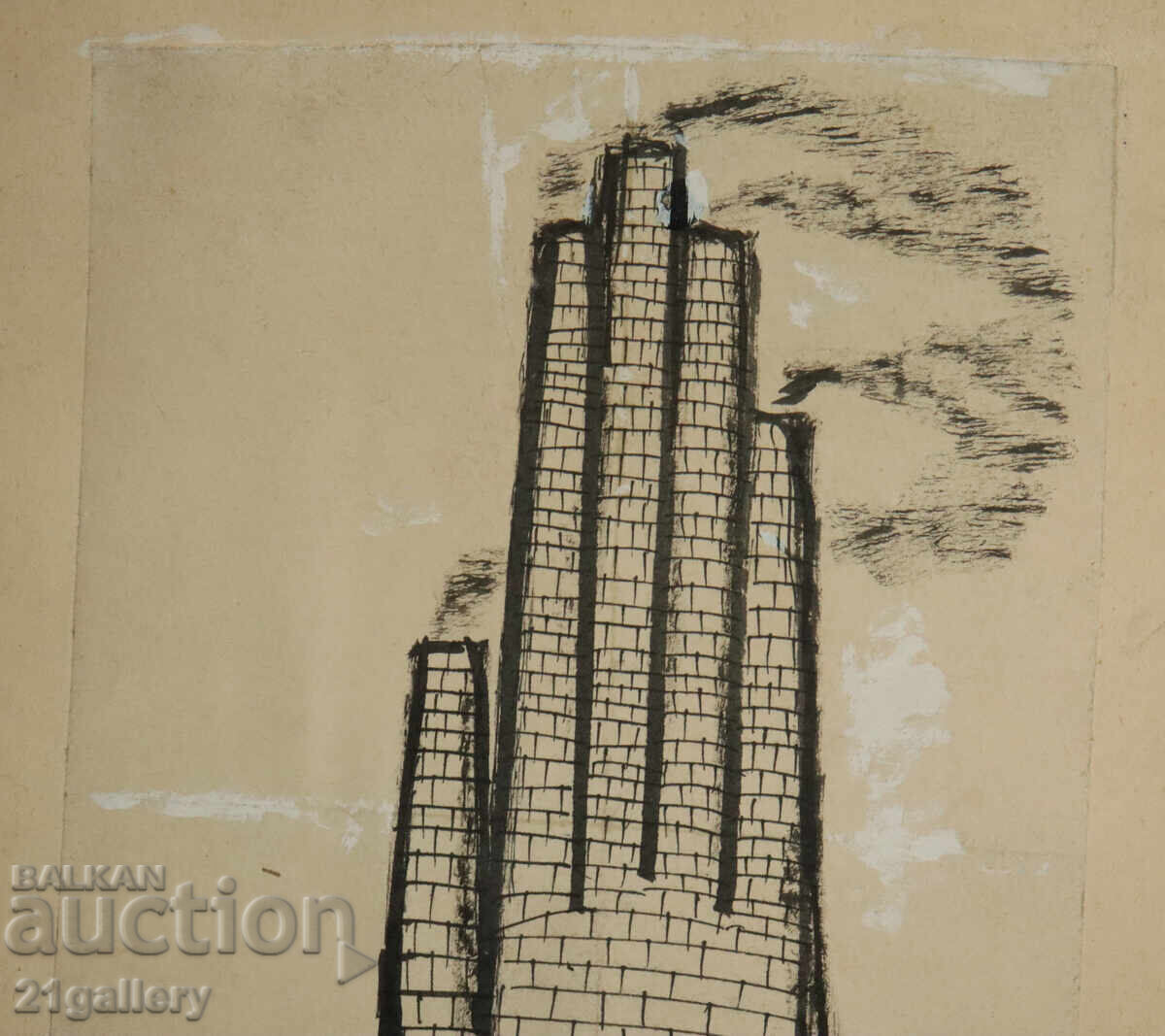 Delivery of Tsvetan Tsekov Karandash (1924-2010) caricature / ink Delivery of Tsvetan Tsekov Karandash (1924-2010) caricature / ink