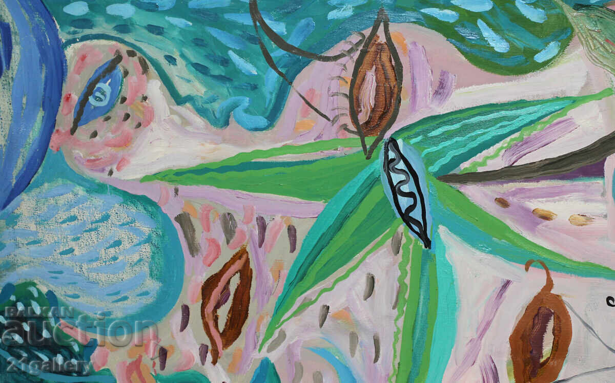 Auction Nicoleta Kerinska (1972-) abstract composition signed Auction Nicoleta Kerinska (1972-) abstract composition signed