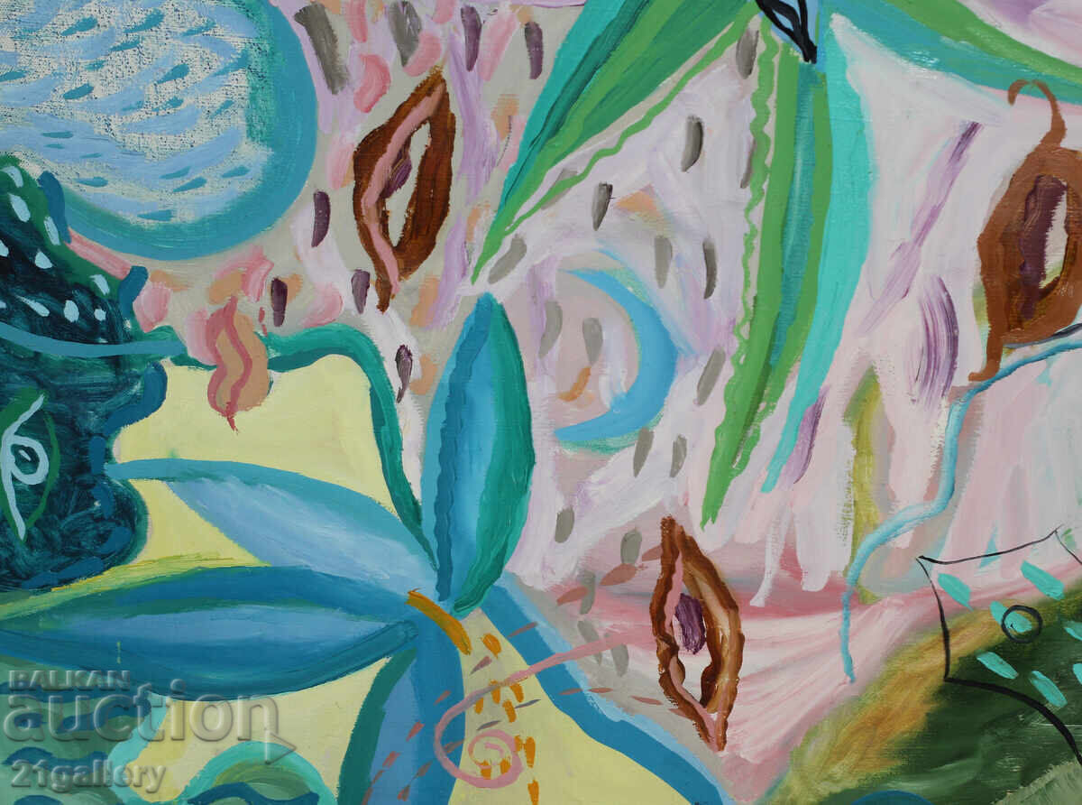 Delivery of Nicoleta Kerinska (1972-) abstract composition signed Delivery of Nicoleta Kerinska (1972-) abstract composition signed