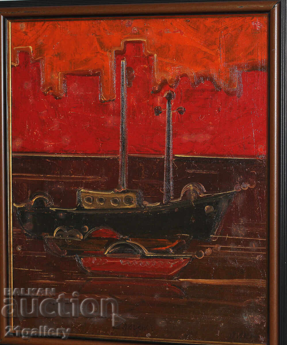 Dimitar Lyubenov - Leonardo/Landscape, oil paints, signed