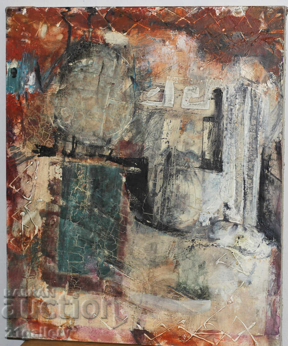 Auction Abstract composition oil painting Auction Abstract composition oil painting