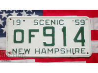 Американски регистрационен номер NEW HAMPSHIRE 1959