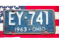 American license plate OHIO 1963