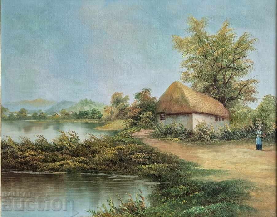 Beautiful painting Pastoral landscape by Fellows in oil paints with price 430.00 BGN | € 219.86 Beautiful painting Pastoral landscape by Fellows in oil paints with price 430.00 BGN | € 219.86
