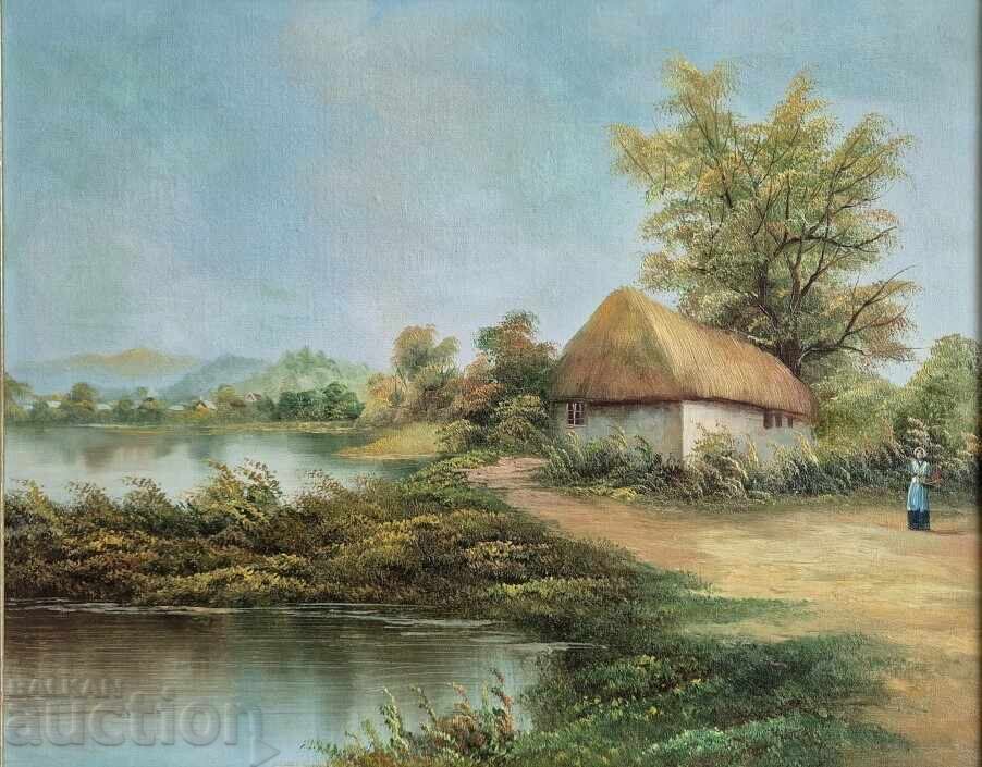 Beautiful painting Pastoral landscape by Fellows in oil paints with price € 200.00 | 391.17 BGN Beautiful painting Pastoral landscape by Fellows in oil paints with price € 200.00 | 391.17 BGN