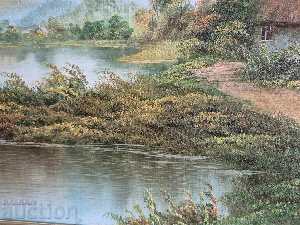 Delivery of Beautiful painting Pastoral landscape by Fellows in oil paints Delivery of Beautiful painting Pastoral landscape by Fellows in oil paints