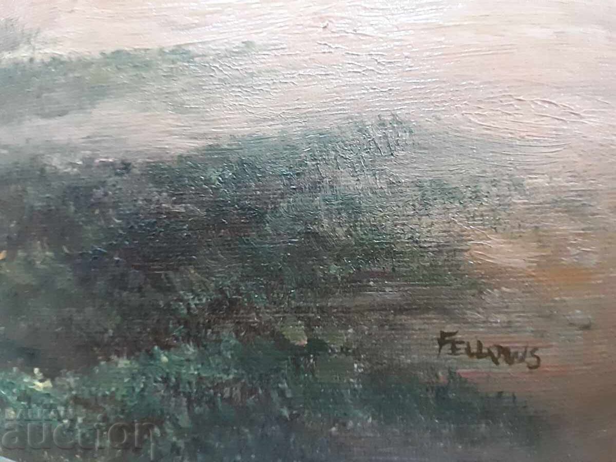 Beautiful painting Pastoral landscape by Fellows in oil paints - 6 Beautiful painting Pastoral landscape by Fellows in oil paints - 6