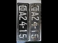 Old license plates