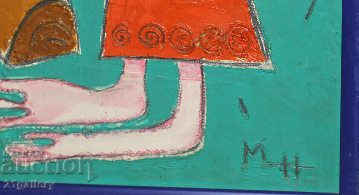 Naive figurative composition / oil paints - 7 Naive figurative composition / oil paints - 7