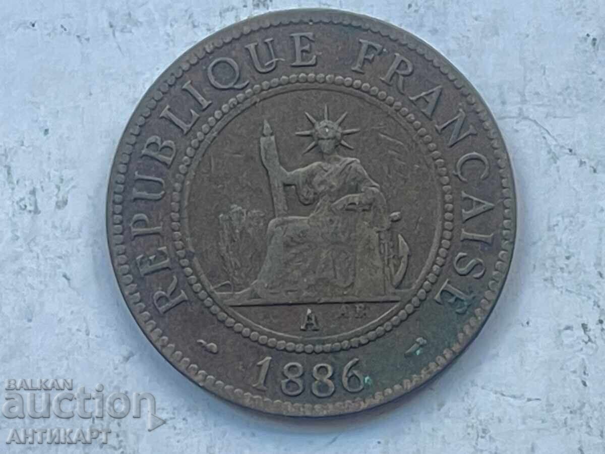 France rare coin French Indochina 1886