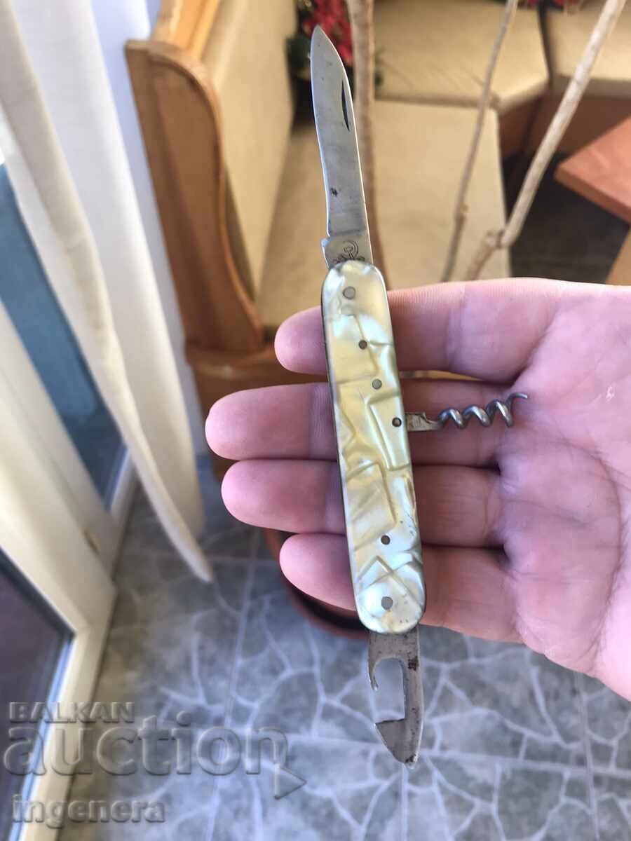 FOLDING KNIFE, OLD BLADE, WOODEN HANDLE - 5 FOLDING KNIFE, OLD BLADE, WOODEN HANDLE - 5