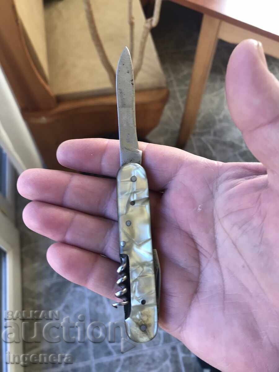 FOLDING KNIFE, OLD BLADE, WOODEN HANDLE - 6 FOLDING KNIFE, OLD BLADE, WOODEN HANDLE - 6