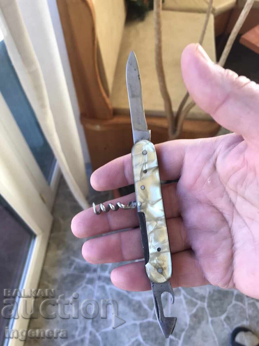 FOLDING KNIFE, OLD BLADE, WOODEN HANDLE - 7 FOLDING KNIFE, OLD BLADE, WOODEN HANDLE - 7