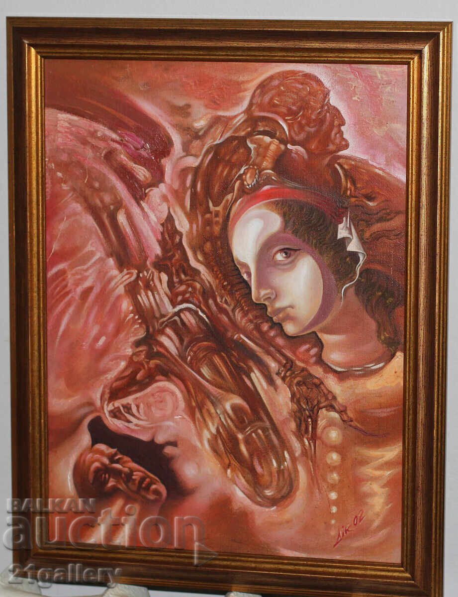 Delivery of Abstraction, oil paints, signed 2002. Delivery of Abstraction, oil paints, signed 2002.