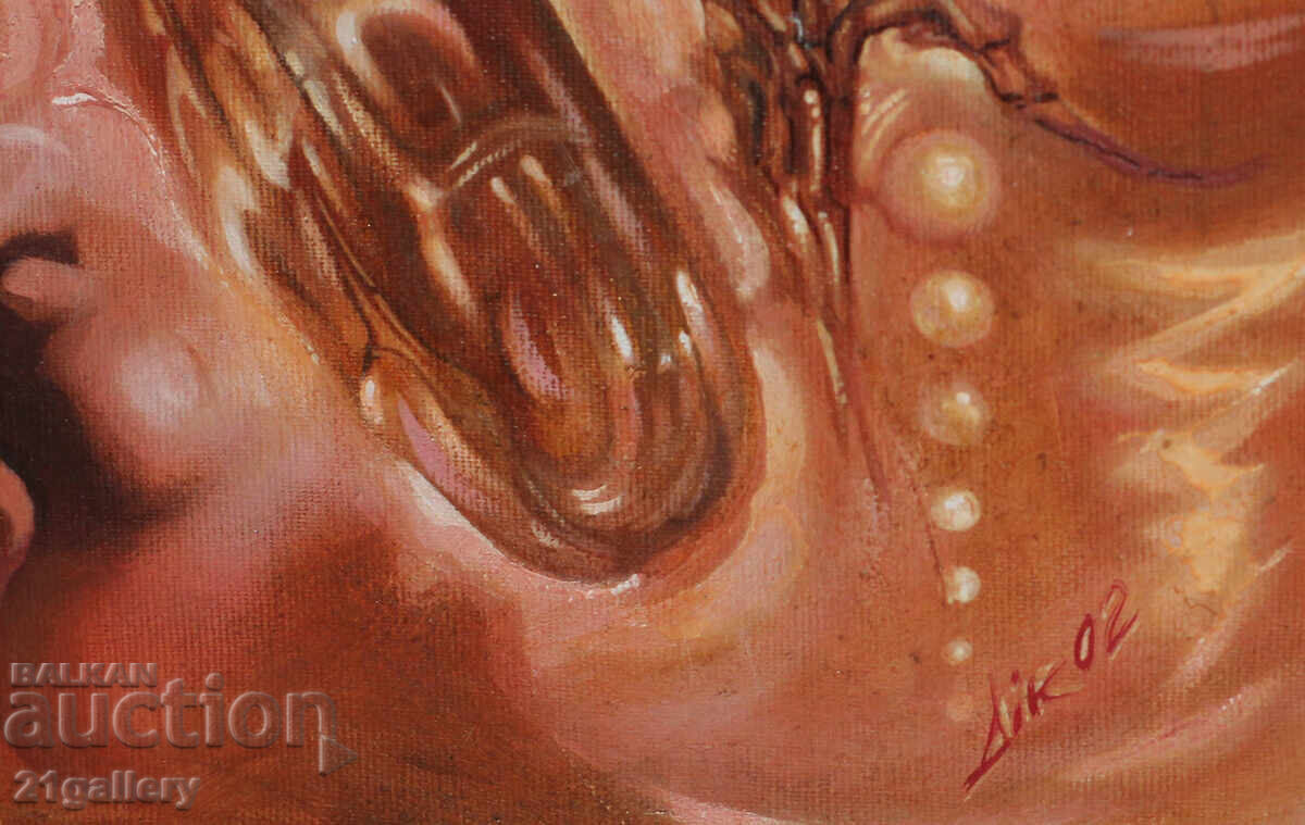 Abstraction, oil paints, signed 2002. - 7 Abstraction, oil paints, signed 2002. - 7