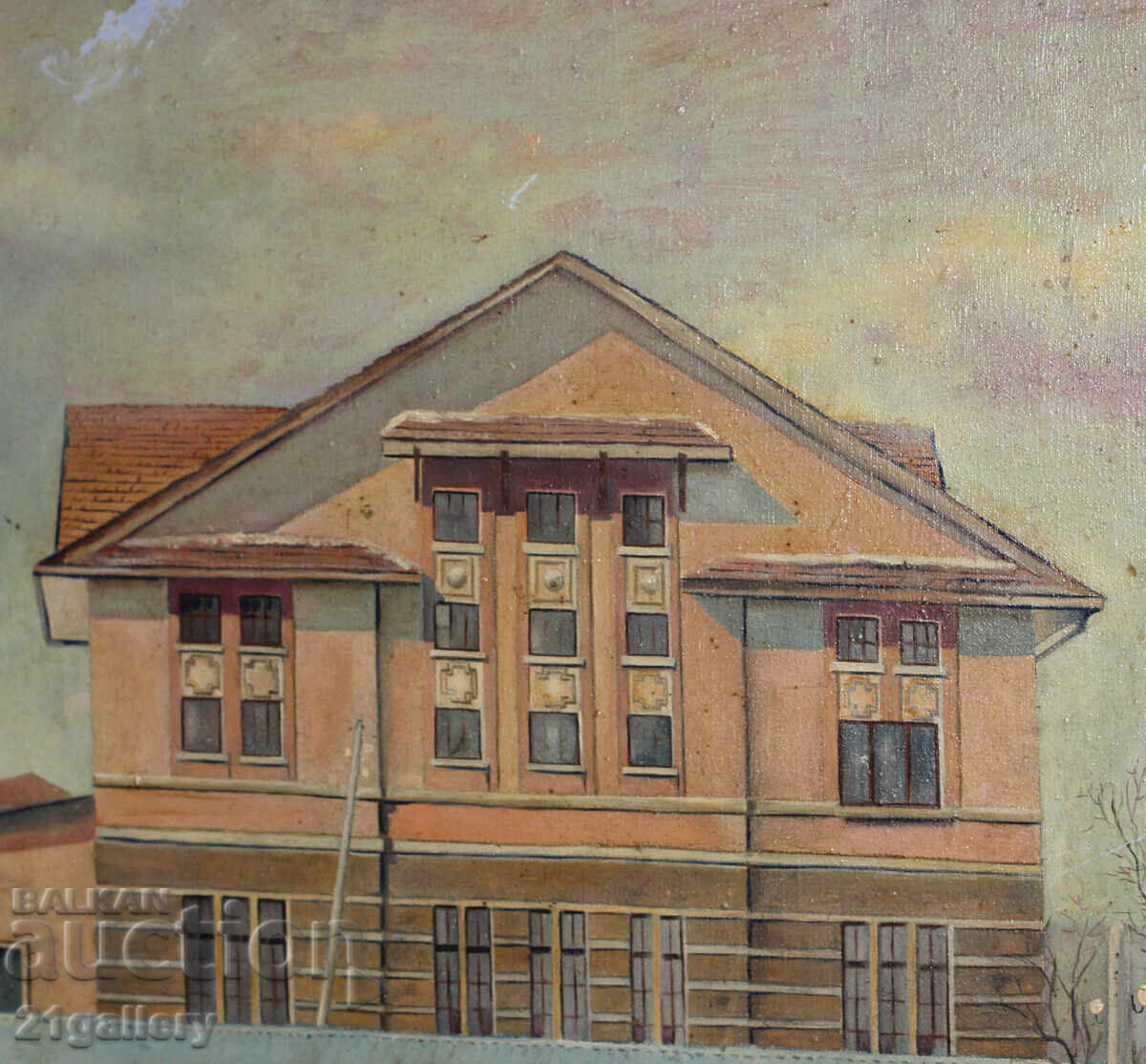 Delivery of City landscape, oil paints, signed 1990.