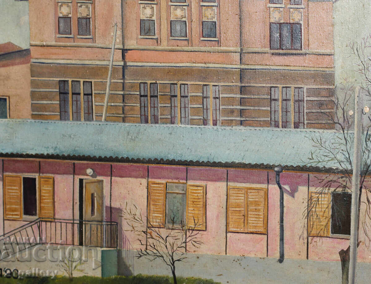 City landscape, oil paints, signed 1990. - 5