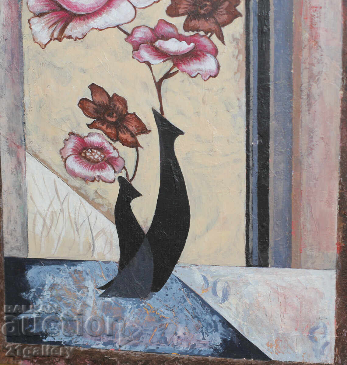 Still life vases with flowers, oil paints - 5 Still life vases with flowers, oil paints - 5