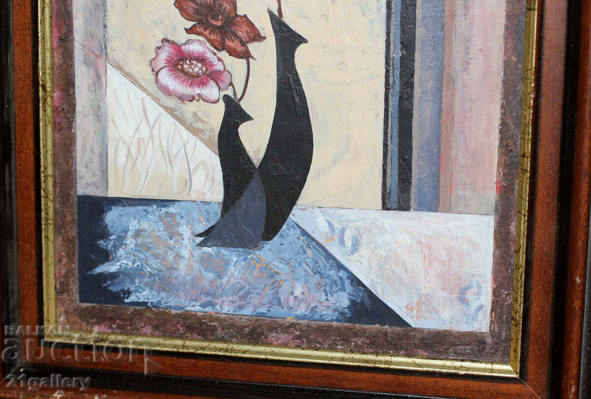 Still life vases with flowers, oil paints - 6 Still life vases with flowers, oil paints - 6