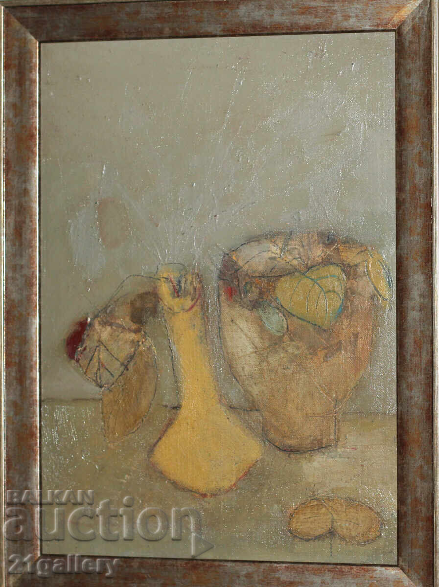 Still life, oil paints 1988. Still life, oil paints 1988.