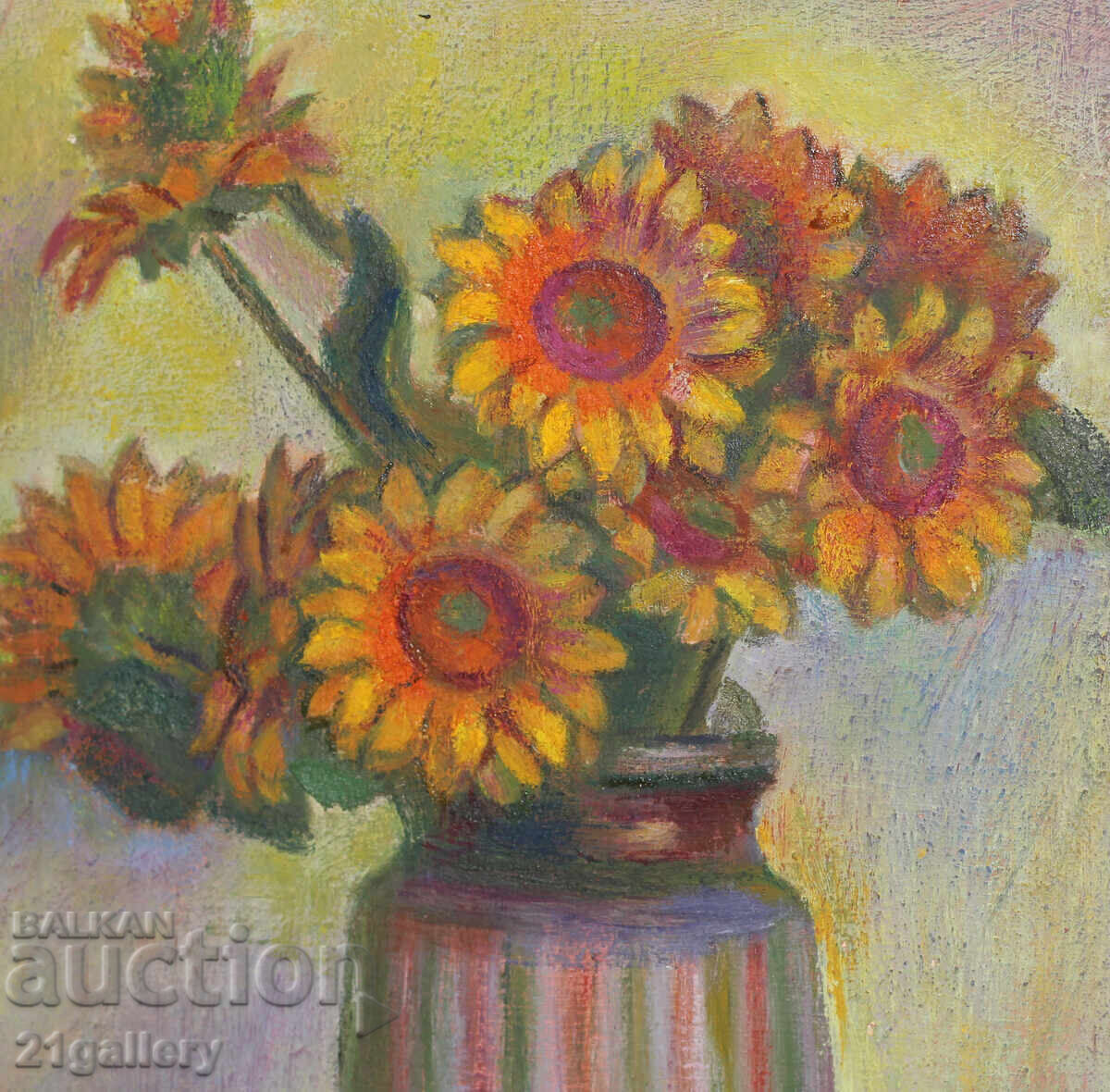 Παράδοση Ελκα Ναϊντένοβα (1932 – 2016) Νεκρή φύση με βάζο και λουλούδια Παράδοση Ελκα Ναϊντένοβα (1932 – 2016) Νεκρή φύση με βάζο και λουλούδια