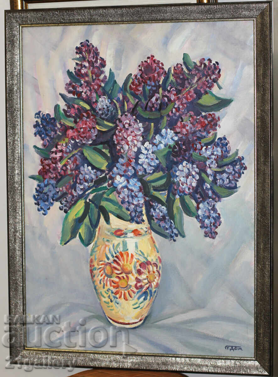 Auction Prof. Stoyan Domuschiev (1935-2021) Still Life with Lilacs Auction Prof. Stoyan Domuschiev (1935-2021) Still Life with Lilacs