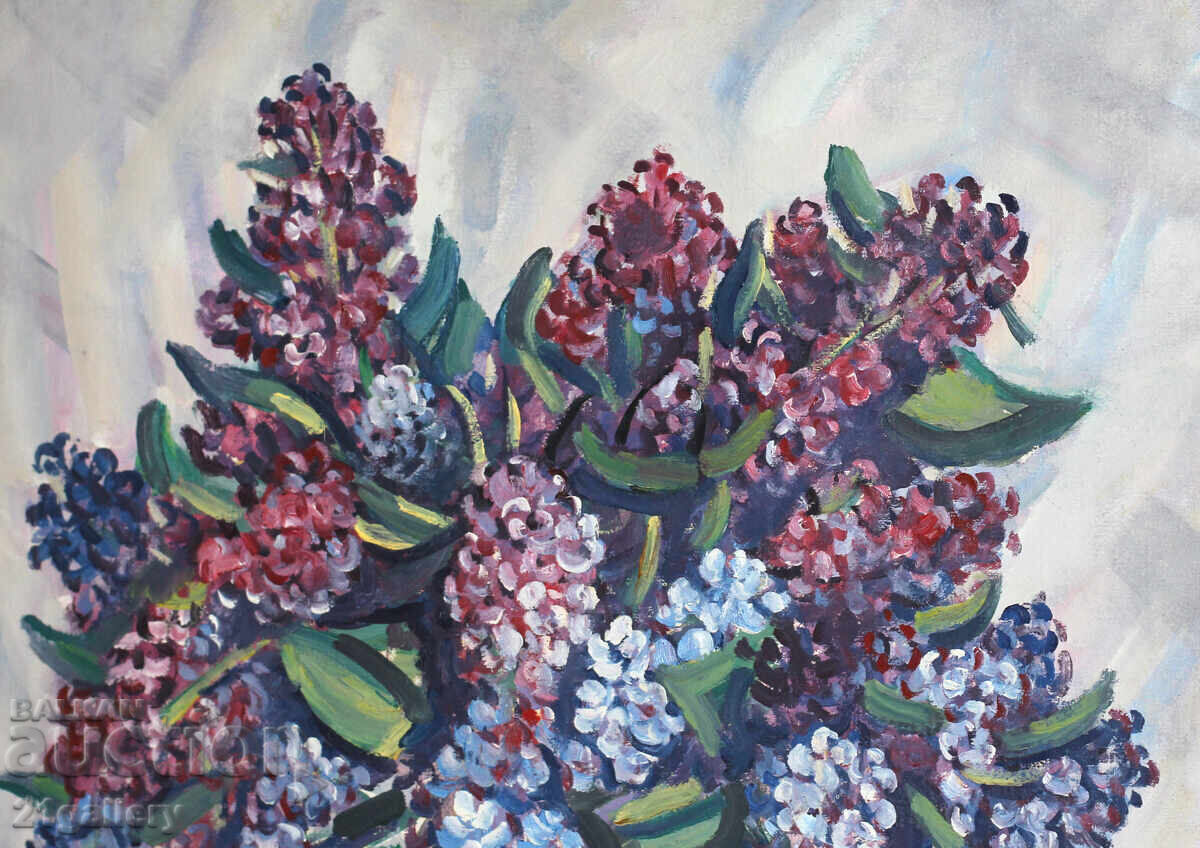 Delivery of Prof. Stoyan Domuschiev (1935-2021) Still Life with Lilacs Delivery of Prof. Stoyan Domuschiev (1935-2021) Still Life with Lilacs