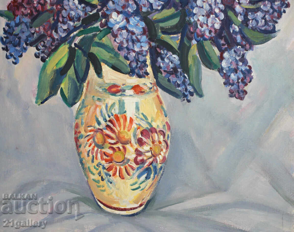 Prof. Stoyan Domuschiev (1935-2021) Still Life with Lilacs - 6 Prof. Stoyan Domuschiev (1935-2021) Still Life with Lilacs - 6