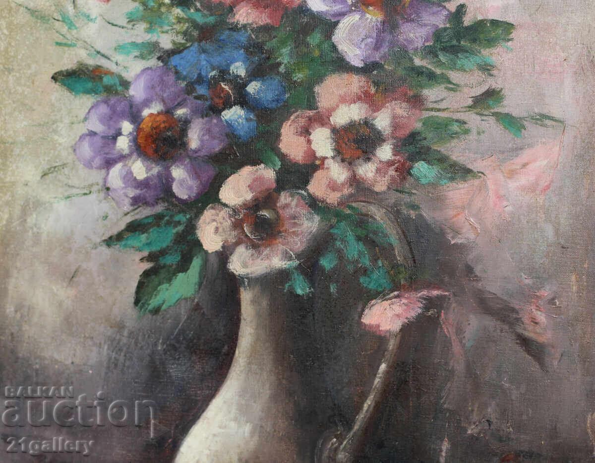 Still life vase with flowers mid-20th century./ Italy - 5 Still life vase with flowers mid-20th century./ Italy - 5