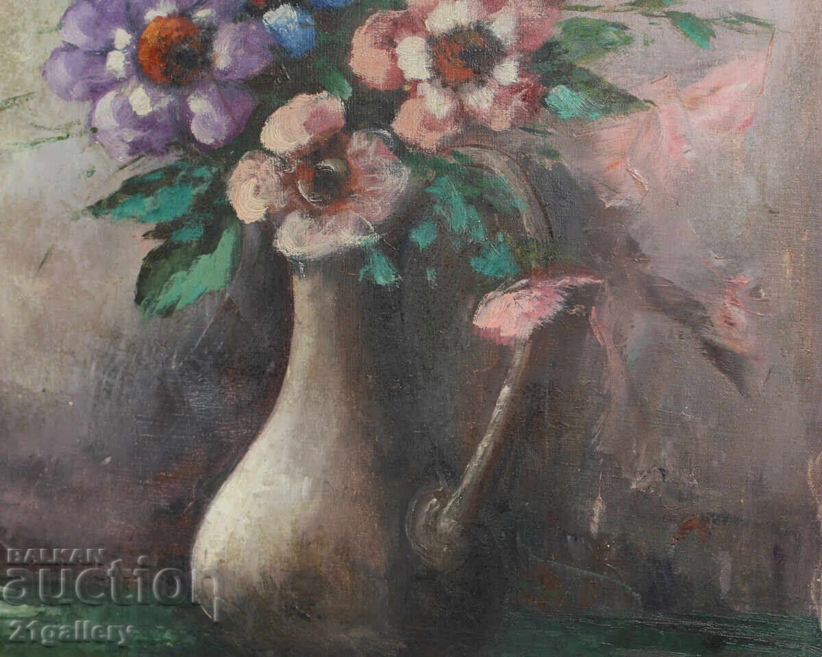 Still life vase with flowers mid-20th century./ Italy - 6 Still life vase with flowers mid-20th century./ Italy - 6