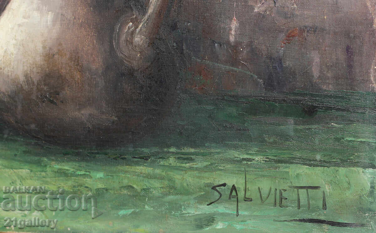 Still life vase with flowers mid-20th century./ Italy - 7 Still life vase with flowers mid-20th century./ Italy - 7