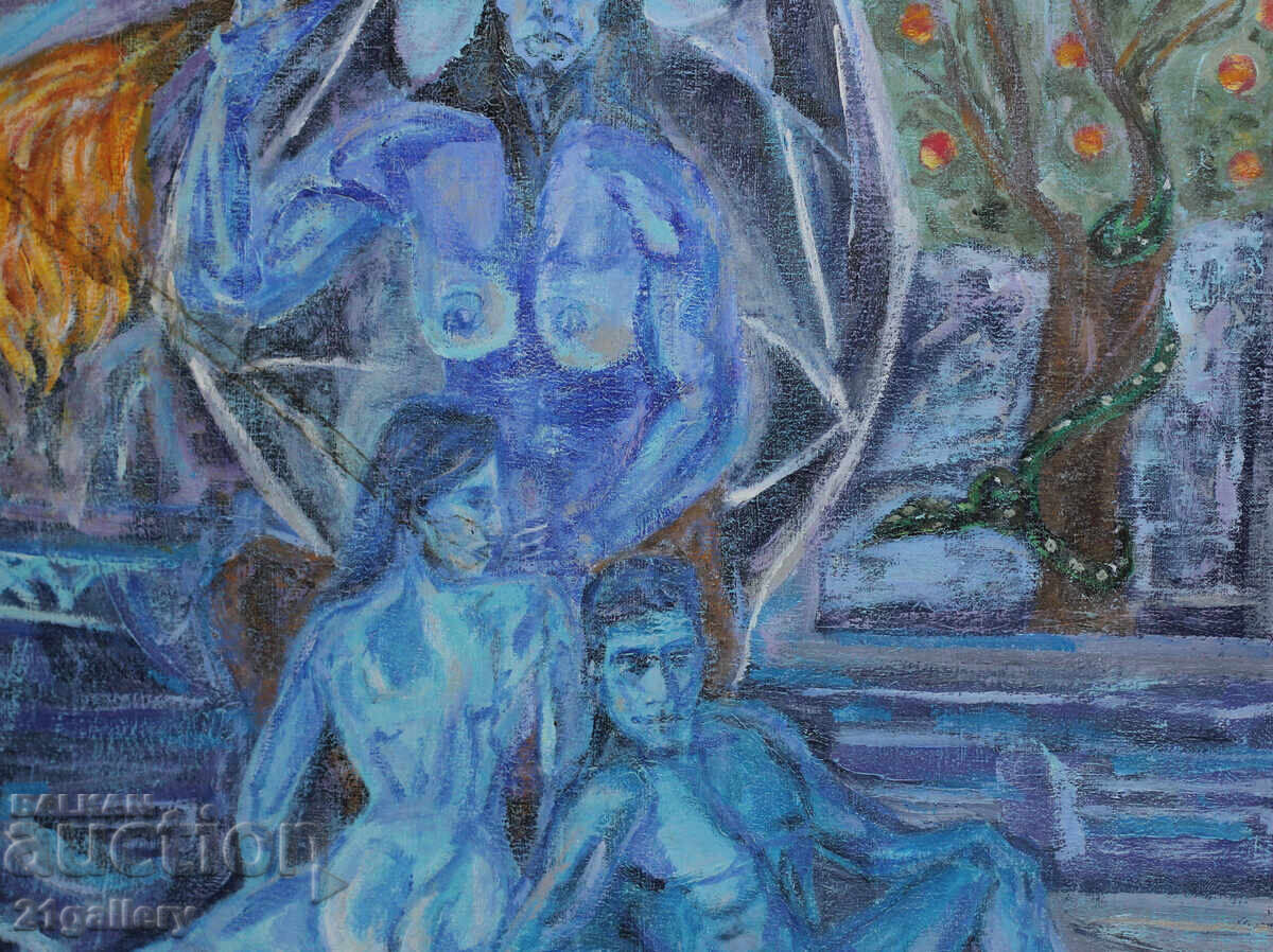 Abstract composition, oil paints, signed / Italy - 5 Abstract composition, oil paints, signed / Italy - 5