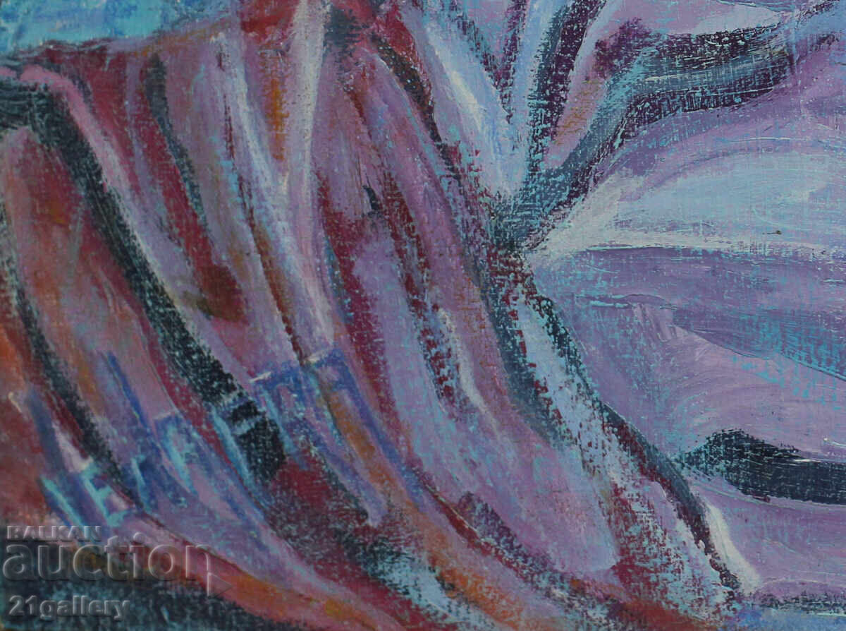 Abstract composition, oil paints, signed / Italy - 7 Abstract composition, oil paints, signed / Italy - 7