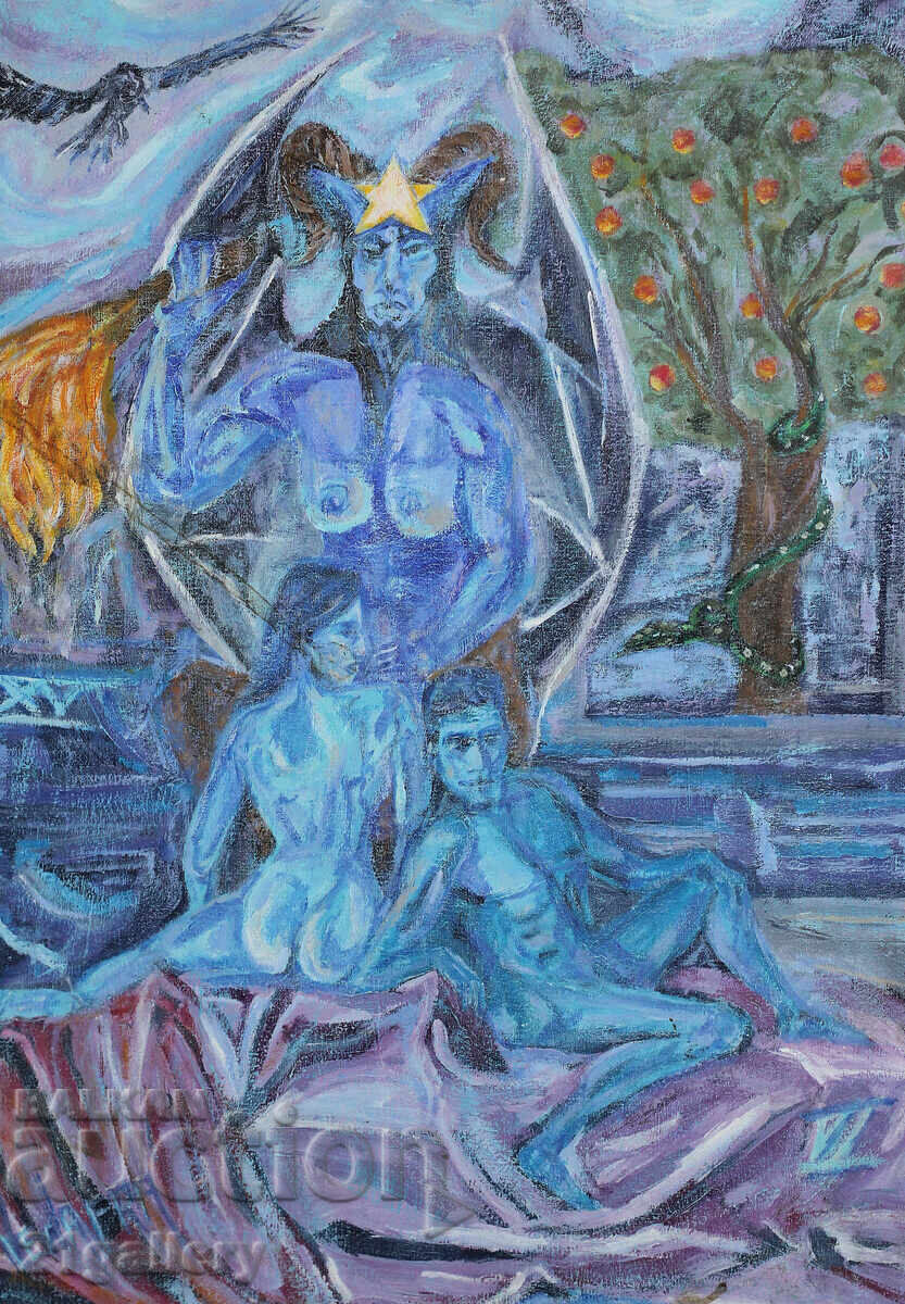 Abstract composition, oil paints, signed / Italy Abstract composition, oil paints, signed / Italy