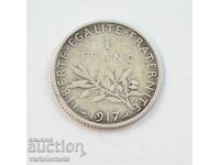 1 franc 1917 - Franta, 5 gr. eșantion argint 835