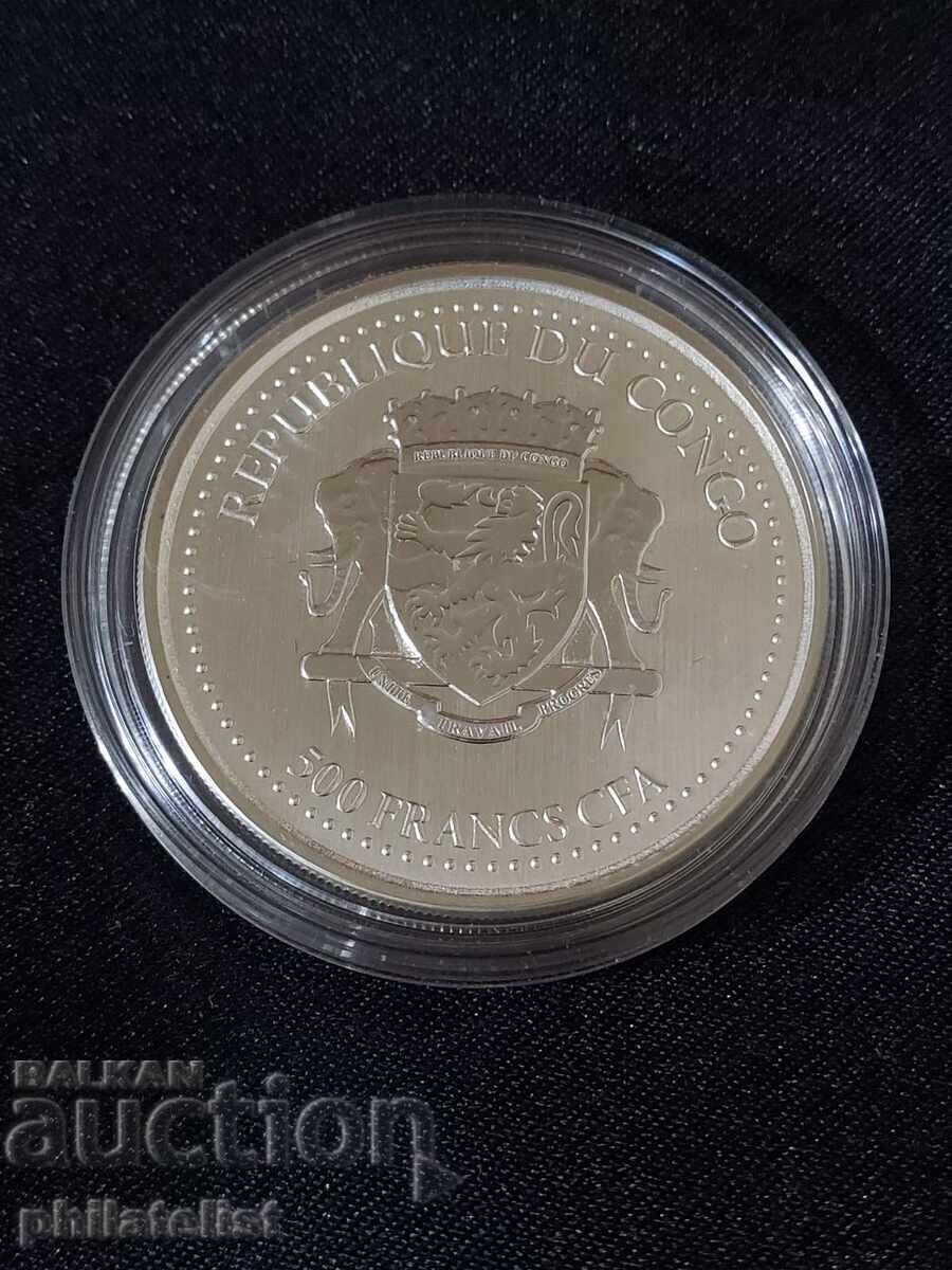 Delivery of Congo 2023 - 500 CFA Francs – Gorilla - 1 OZ, Silver Coin Delivery of Congo 2023 - 500 CFA Francs – Gorilla - 1 OZ, Silver Coin