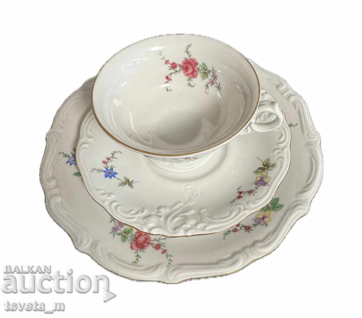 Porcelain tea set 3 pieces WALBRZYCH, Poland with price 25.00 BGN | € 12.78 Porcelain tea set 3 pieces WALBRZYCH, Poland with price 25.00 BGN | € 12.78