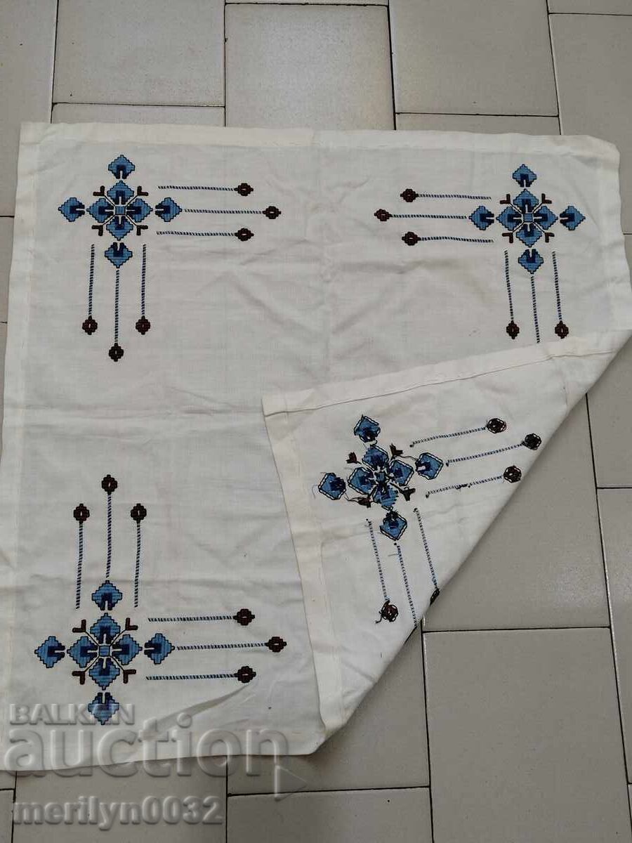 Old embroidered check, tablecloth, milo, Bulgarian embroidery with price 45.00 BGN | € 23.01 Old embroidered check, tablecloth, milo, Bulgarian embroidery with price 45.00 BGN | € 23.01