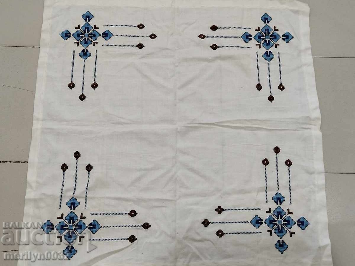 Old embroidered check, tablecloth, milo, Bulgarian embroidery - 5 Old embroidered check, tablecloth, milo, Bulgarian embroidery - 5