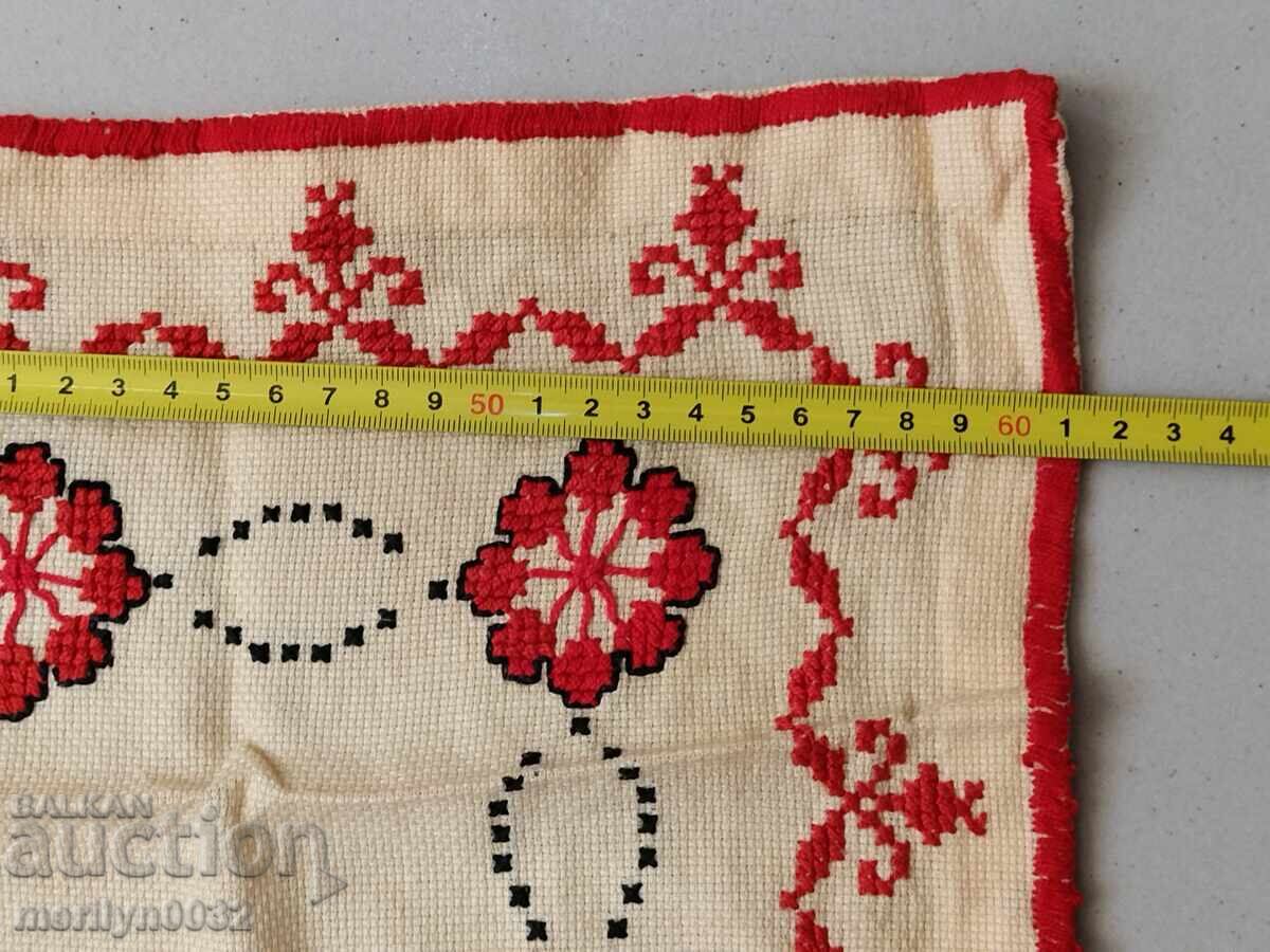 Old embroidered check, tablecloth, milo, Bulgarian embroidery - 5 Old embroidered check, tablecloth, milo, Bulgarian embroidery - 5