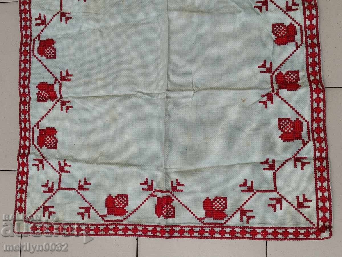 Old embroidered check, tablecloth, milo, Bulgarian embroidery with price 45.00 BGN | € 23.01 Old embroidered check, tablecloth, milo, Bulgarian embroidery with price 45.00 BGN | € 23.01
